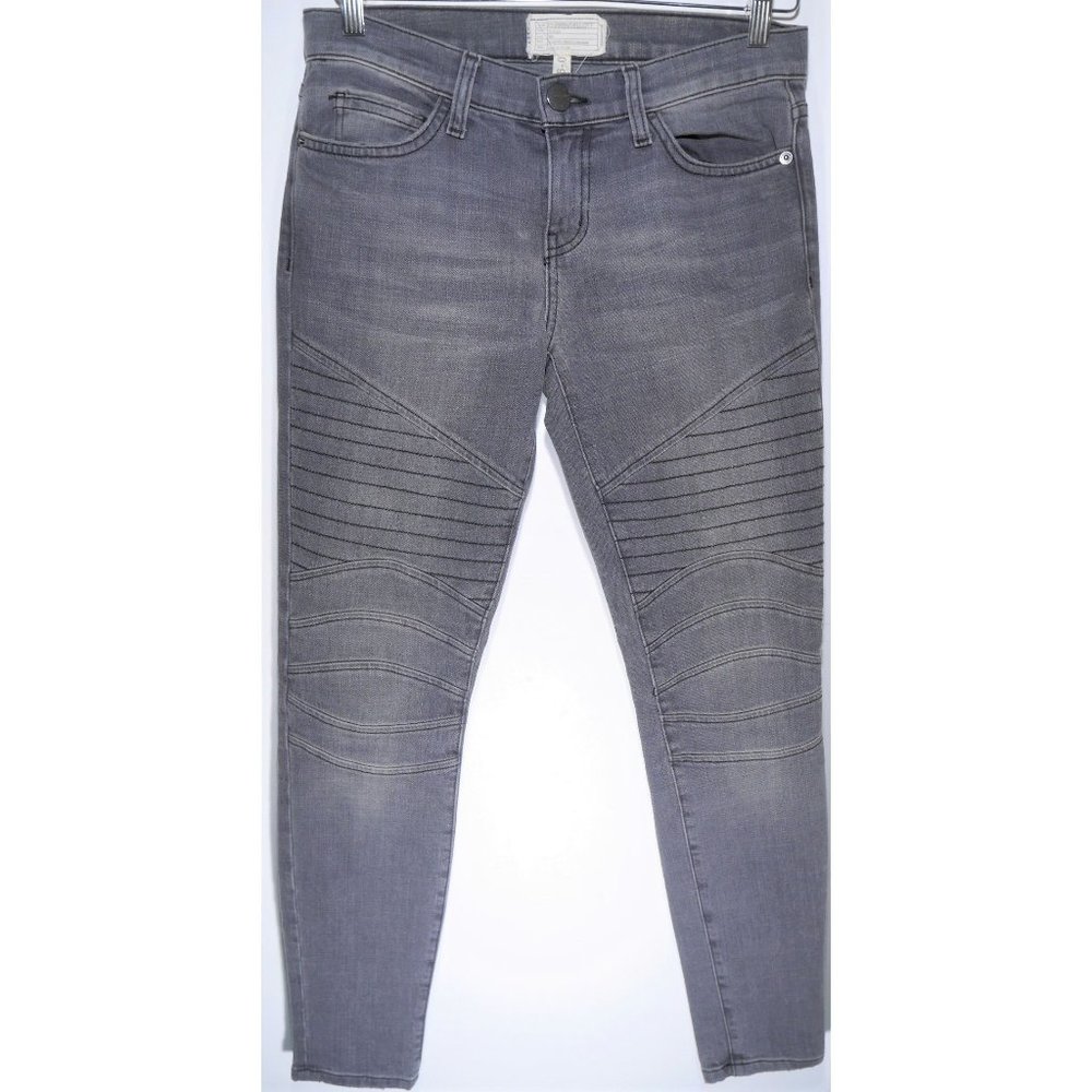 Current Elliott The Moto Ankle Skinny in Gutter